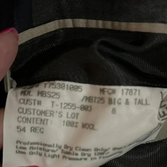 Burberry Blue Pinstripe Wool Blazer Suit Jacket Size 54 Regular - Picture 10 of 10